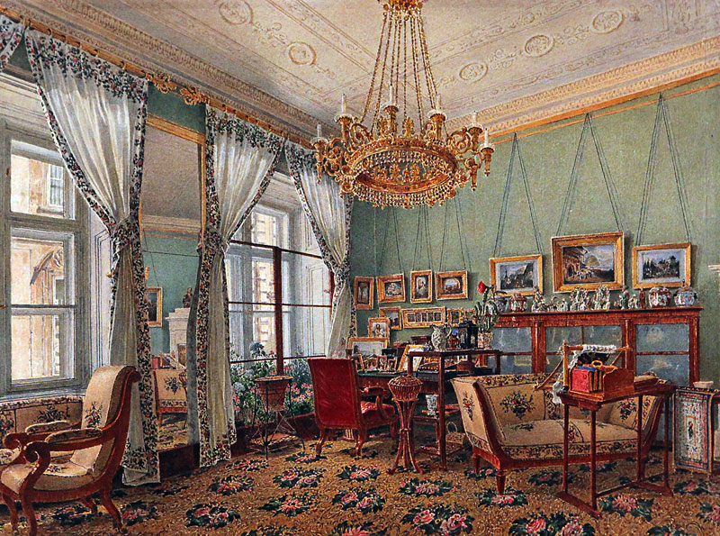 Рудольф фон Альт, Салон во дворце Разумовского на Ландштрассе в Вене (стиль бидермейер)